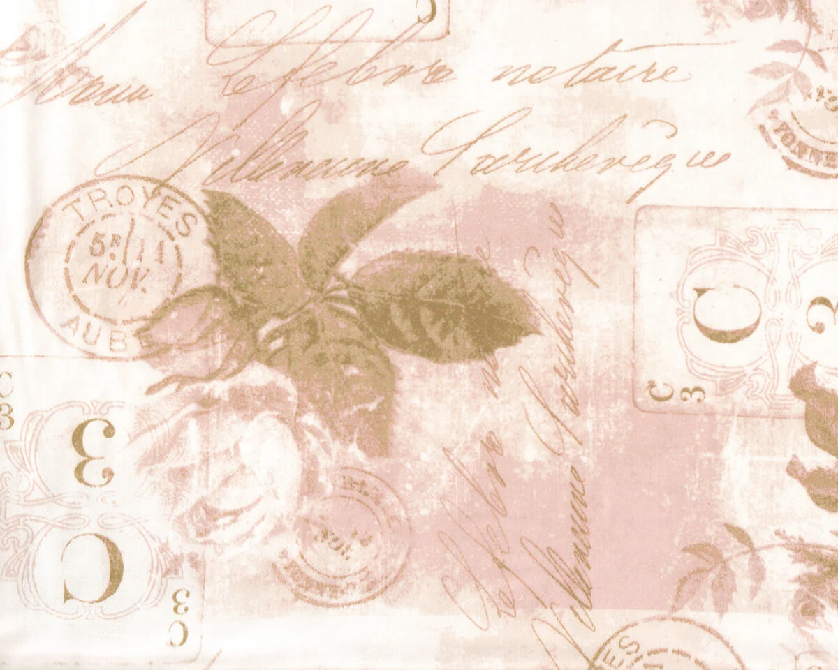 1,15 m Rückseitenstoff ECLECTIC ELEMENTS, Blätter und Stempel, wollweiß-rosagrau