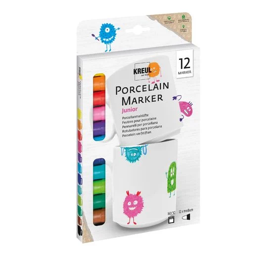 KREUL Porcelain Marker Junior, medium, 12er-Set