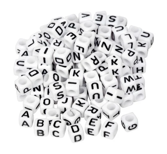 Buchstabenperlen "Schwarz"