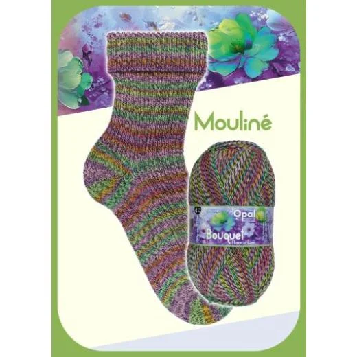 Opal Bouquet Mouliné 4-fach Sockenwolle - Flower of Love (11680)