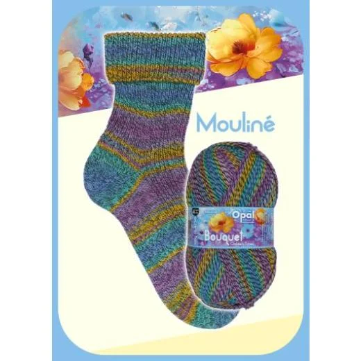 Opal Bouquet Mouliné 4-fach Sockenwolle - Golden Times (11685)