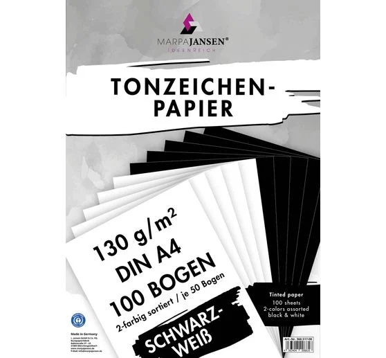 Tonpapier-Sortierung "Schwarz-Weiß"
