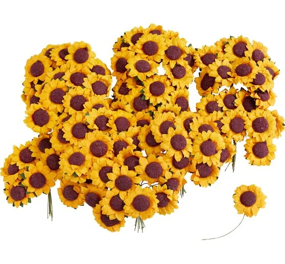 VBS Sonnenblume aus Papier mit Draht