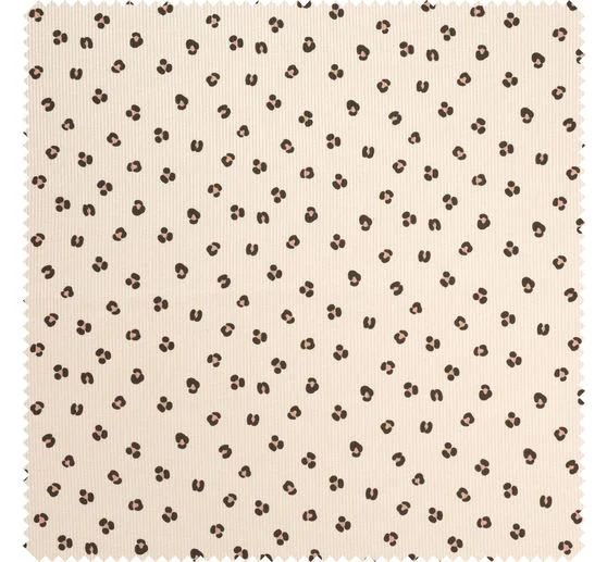 Rippjersey-Stoff "Leopard Sand"