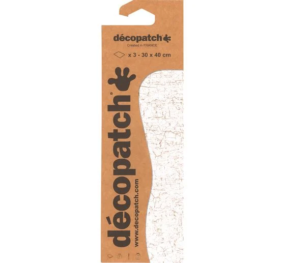 Décopatch-Papier "Krakelee-Weiß"
