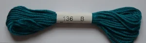 Soie d'Alger Seidenstickgarn - 136 blaugrün - Ausverkauf 1x vorrätig