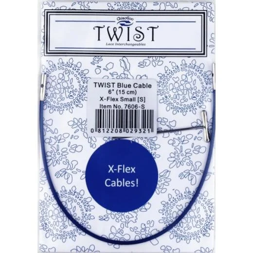 Seil Twist Blue 15 cm Small ChiaoGoo für austauschbare Rundstricknadeln