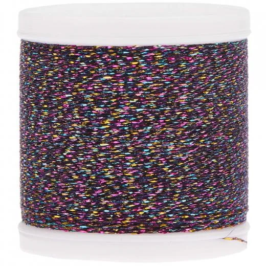 Sticktwist Metallic No. 40 - rainbow-schwarz Rico Design