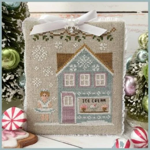 Country Cottage Needleworks - Nutcracker Village 5 Snow Queen's Ice Cream Parlor