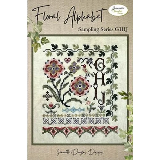 Jeannette Douglas - Floral Alphabet Sampling Series - GHIJ