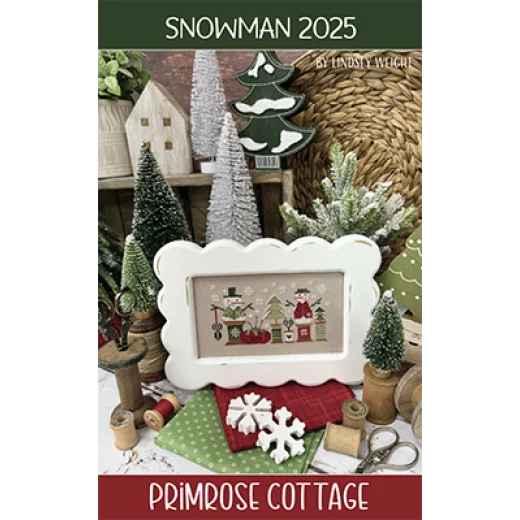 Primrose Cottage Stitches - Snowman 2025