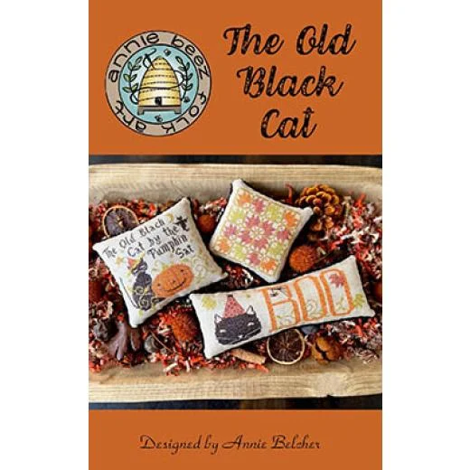 Annie Beez Folk Art - Old Black Cat