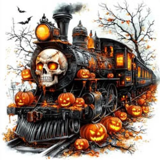 Needle Minder - Halloween Train