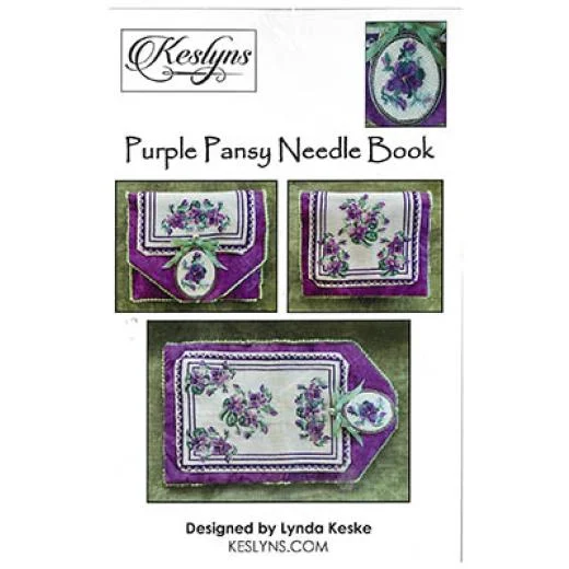 Keslyns - Purple Pansy Needle Book