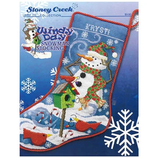 Stoney Creek - Windy Day Snowman Stocking