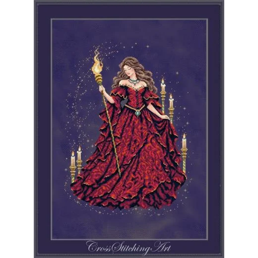 Cross Stitching Art - Rhea, Priestess Of Fire