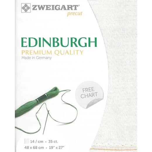 Zweigart Edinburgh 35ct - Farbe 1111 opal iriseé (Precut 48x68 cm)
