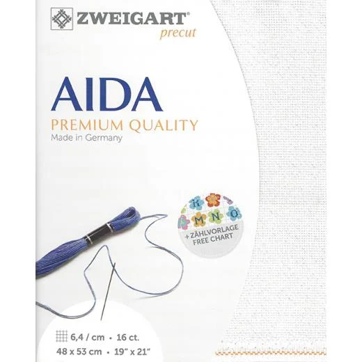 Zweigart Aida 16ct - Farbe 11 irisée (Precut 48x53 cm)
