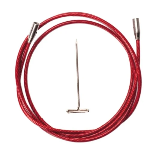 Seil Twist Red 55 cm Large ChiaoGoo für austauschbare Rundstricknadeln