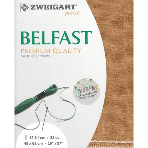 Zweigart Belfast 32ct - 3131 kupfer-iriseé (Precut)