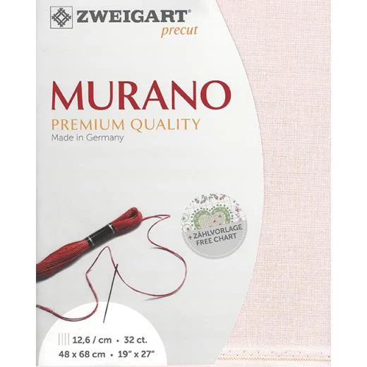 Zweigart Murano 32ct - 4115 rose blush (Precut)