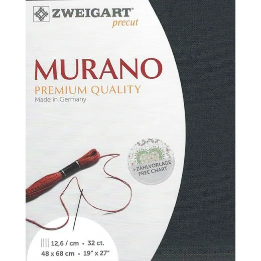 Zweigart Murano 32ct - 7026 schiefer (Precut)