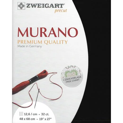 Zweigart Murano 32ct - 720 schwarz (Precut)
