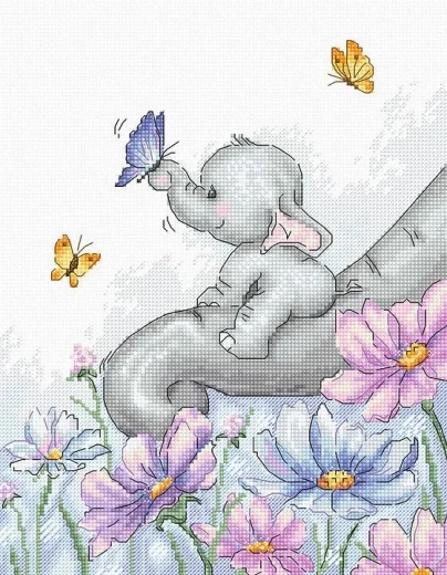 Luca-S - Elephant with Butterfly