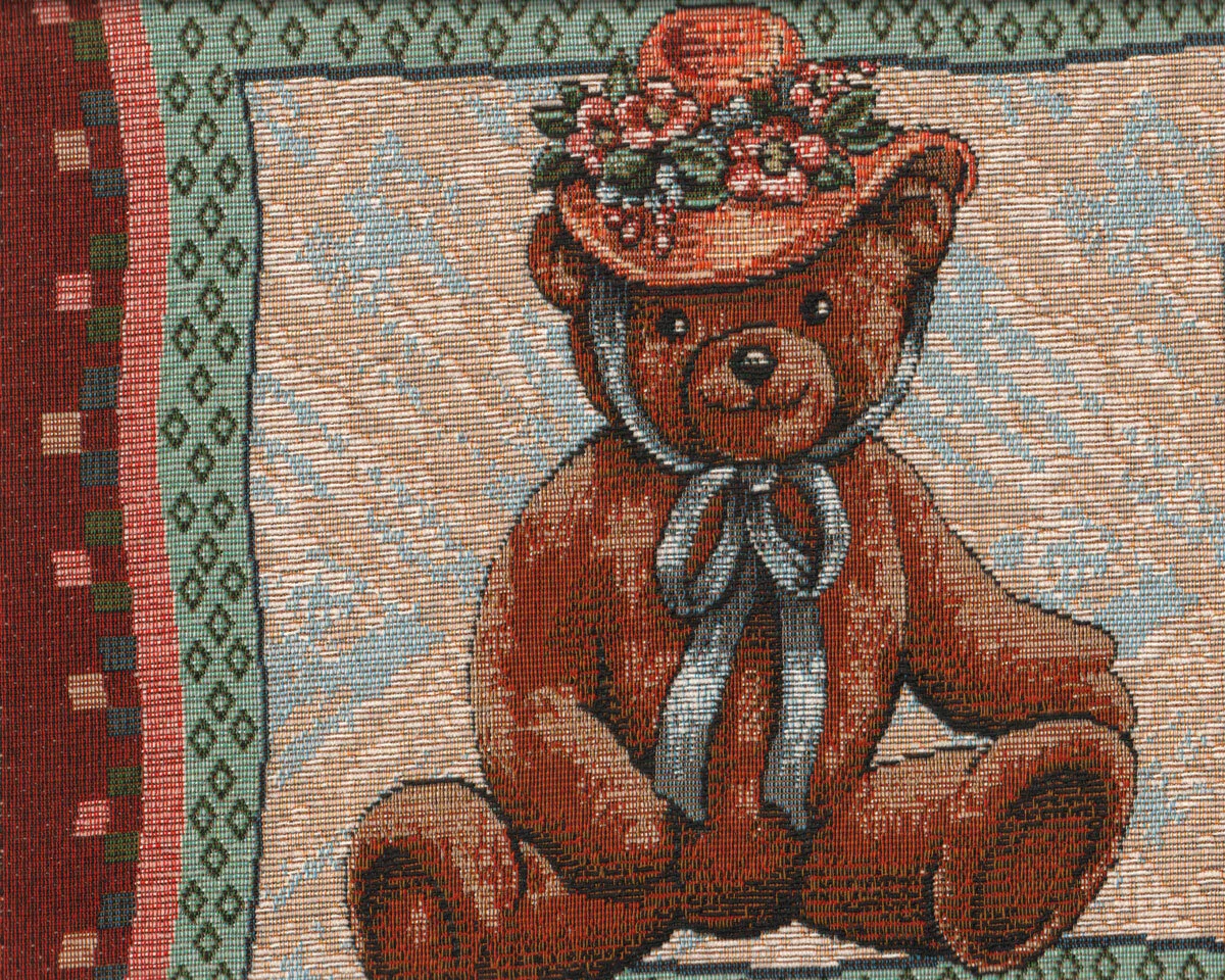 45-cm-Rapport Gobelin-Dekostoff TEDDY mit Bär