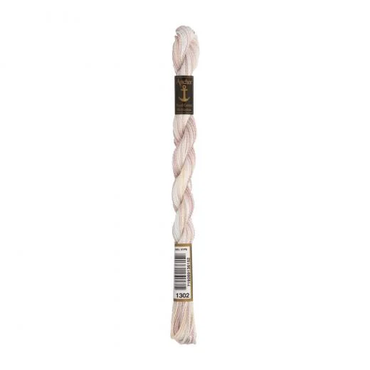 Anchor Perlgarn Stärke 5 - 5g - 1302 weiß multicolor