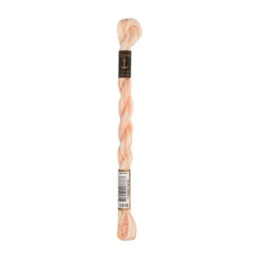 Anchor Perlgarn Stärke 5 - 5g - 1318 apricot multicolor