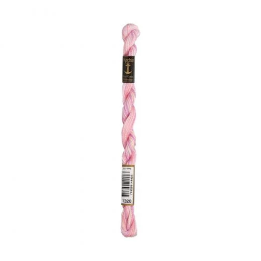 Anchor Perlgarn Stärke 5 - 5g - 1320 rosa multicolor