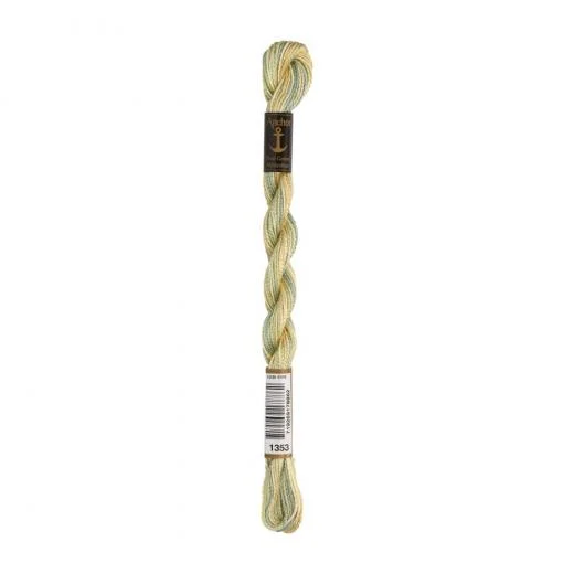 Anchor Perlgarn Stärke 5 - 5g - 1353 grüngelb multicolor