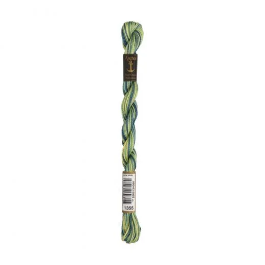Anchor Perlgarn Stärke 5 - 5g - 1355 blaugrün mulitcolor