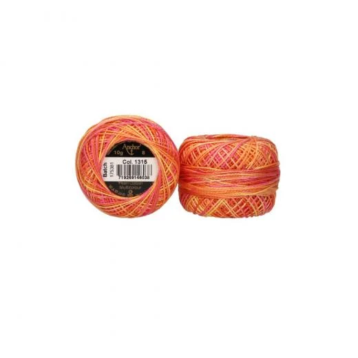 Anchor Perlgarn Stärke 8 - 10g - 1315 flame multicolor