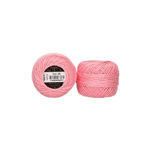 Anchor Perlgarn Stärke 8 - 10g - 25 rose dunkel