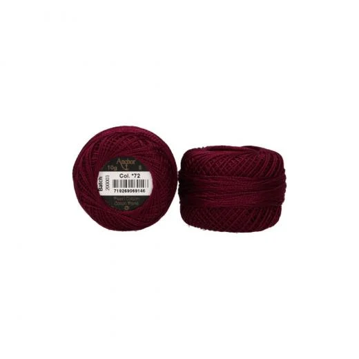 Anchor Perlgarn Stärke 8 - 10g - 72 brombeer dunkel
