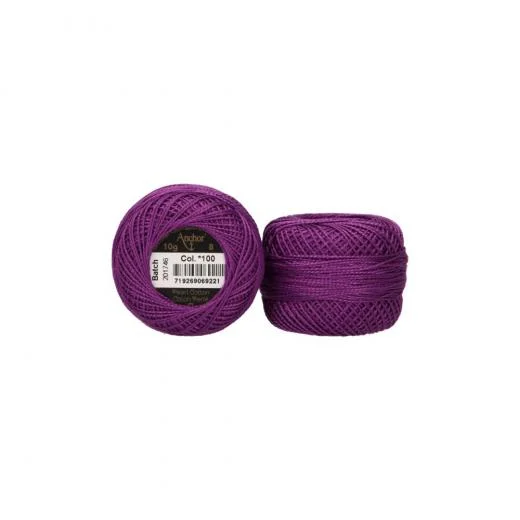 Anchor Perlgarn Stärke 8 - 10g - 100 amethyst