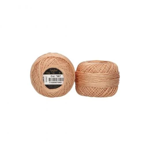 Anchor Perlgarn Stärke 8 - 10g - 367 brandy
