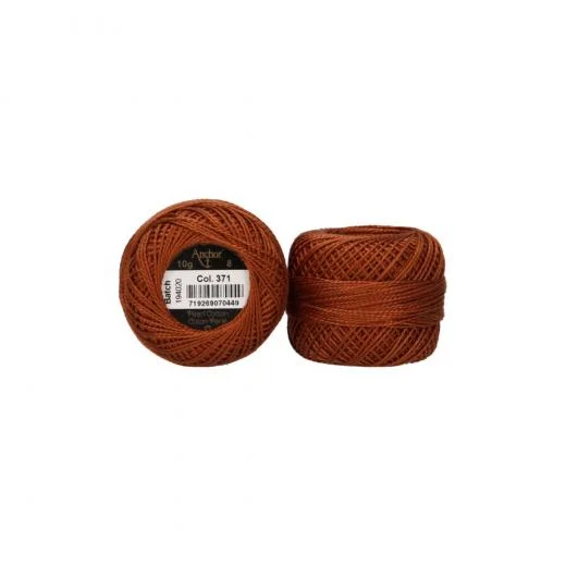 Anchor Perlgarn Stärke 8 - 10g - 371 nougat
