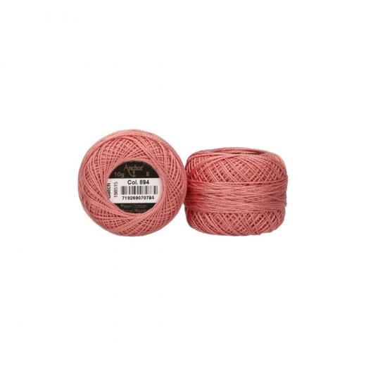 Anchor Perlgarn Stärke 8 - 10g - 894 fraise dunkel