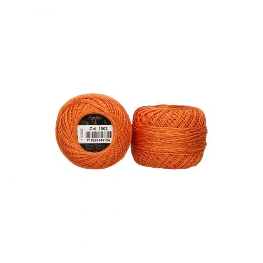 Anchor Perlgarn Stärke 8 - 10g - 1003 orange