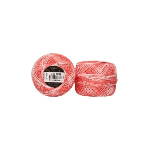 Anchor Perlgarn Stärke 8 - 10g - 1202 apricot ombre