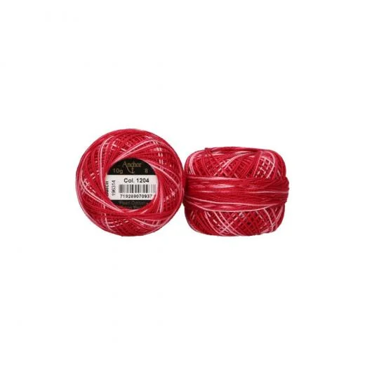Anchor Perlgarn Stärke 8 - 10g - 1204 pink ombre