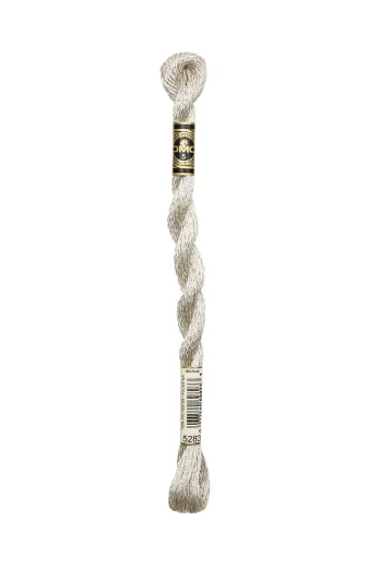DMC Perlgarn Perlé metallic Stärke 5 - 25m - 5283 silber metallic