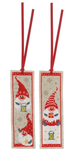 Vervaco - Lesezeichen Weihnachtswichtel 2er-Set