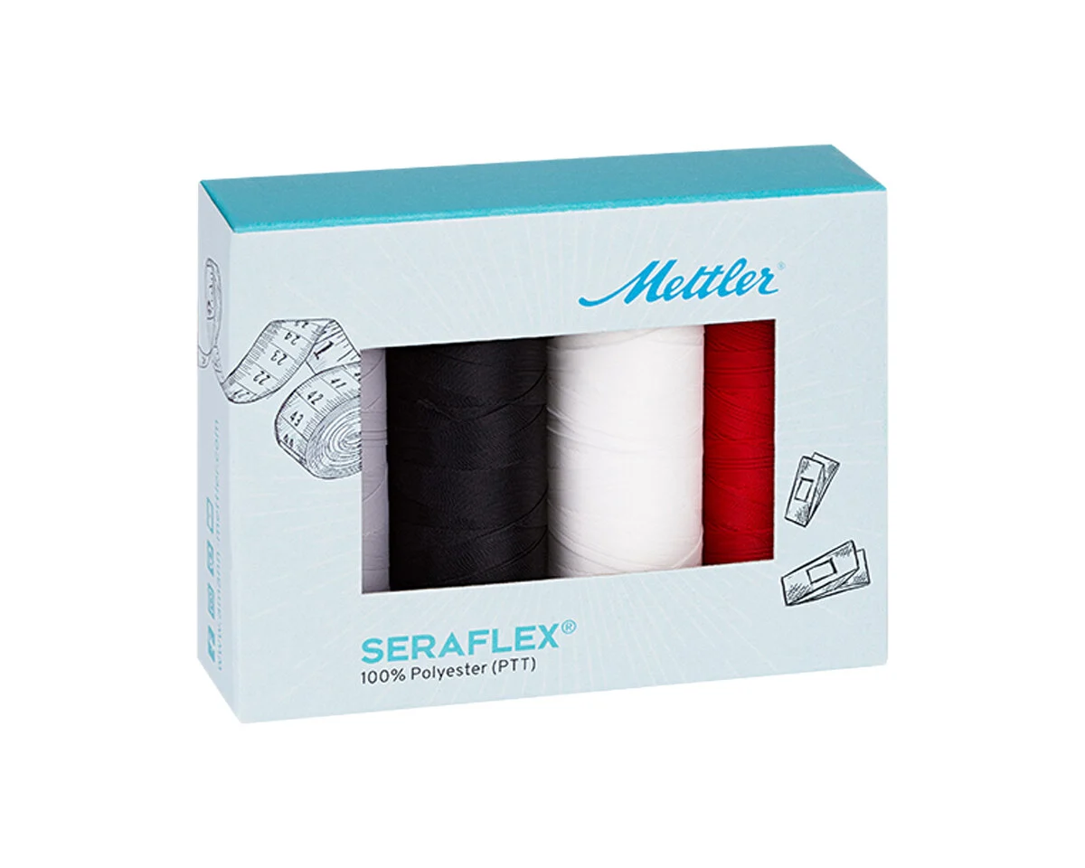 4er Elastisches Nähgarnset SERAFLEX, klassisch, Mettler