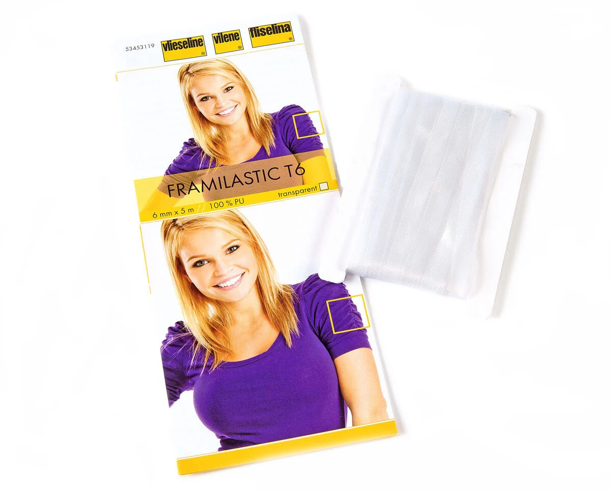 5 m transparentes Gummiband FRAMILASTIC, Vlieseline