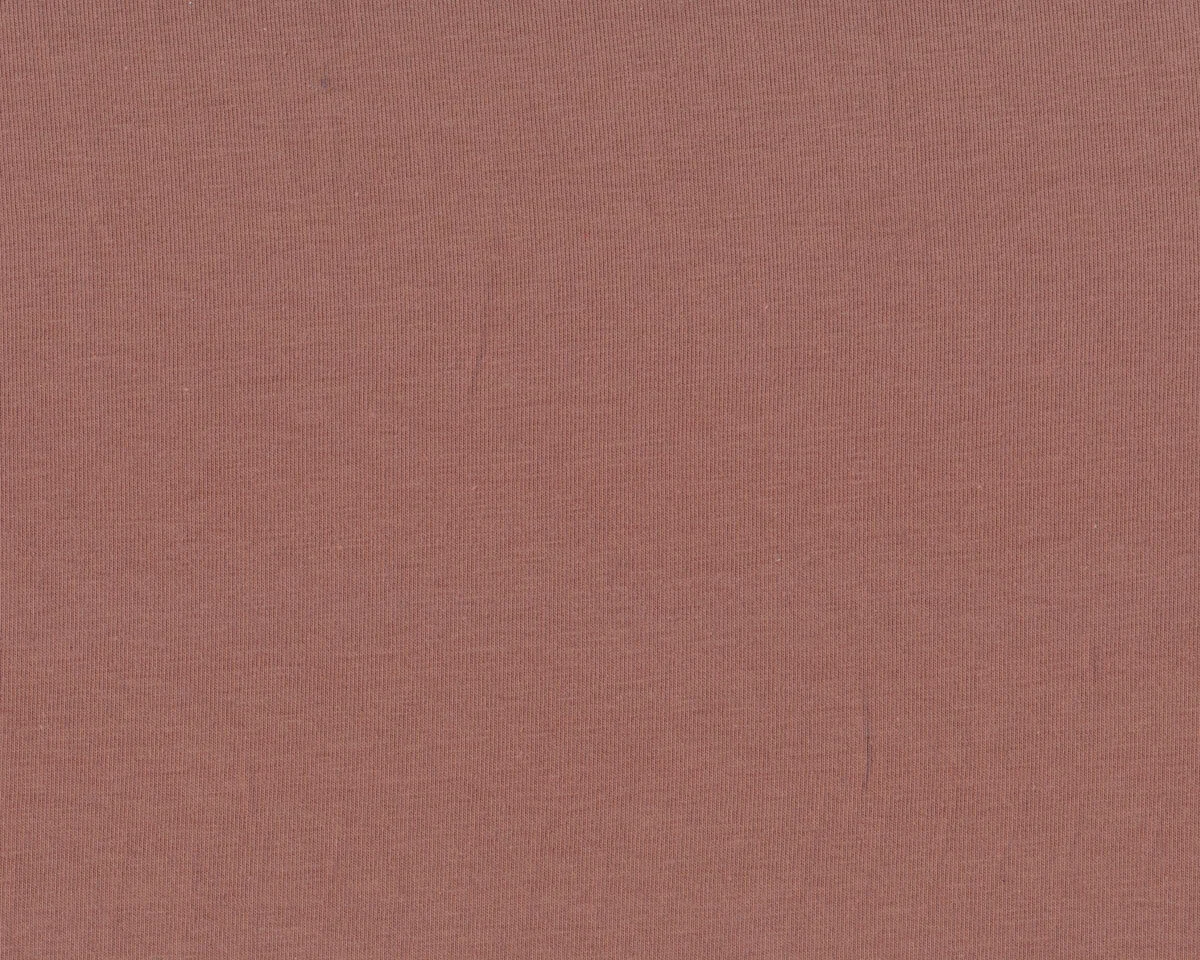 50 cm Reststück MIT FEHLER Baumwolljersey ORGANIC COTTON, rosebraun, Mind the Maker