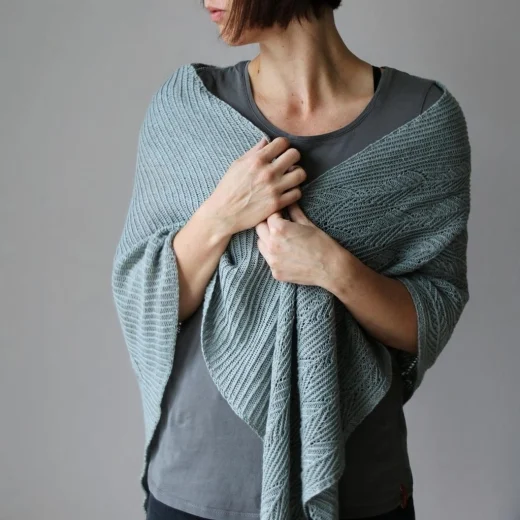 Rosy Green Wool Strickmuster Glückauf - Schultertuch